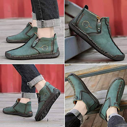 Warm Leather Ankle Boots | Fur Lined Comfort for Women