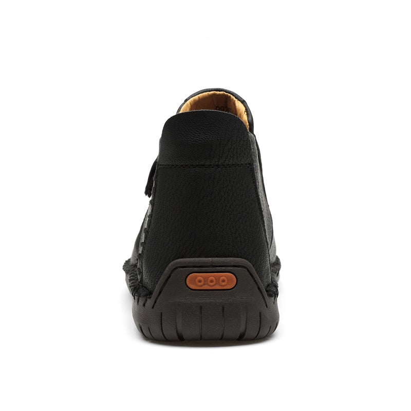 Warm Leather Ankle Boots | Fur Lined Comfort for Women