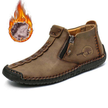 Warm Leather Ankle Boots | Fur Lined Comfort for Women