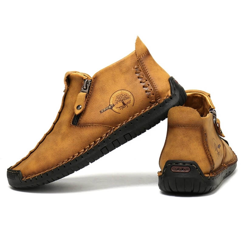 Warm Leather Ankle Boots | Fur Lined Comfort for Women
