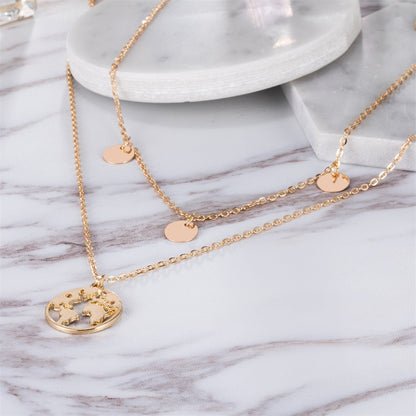 World Map Layered Necklace | Elegant Travel-Inspired Design