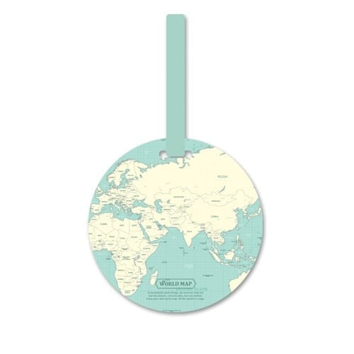 World Map Luggage Tags | Vibrant and Stylish Travel Accessory